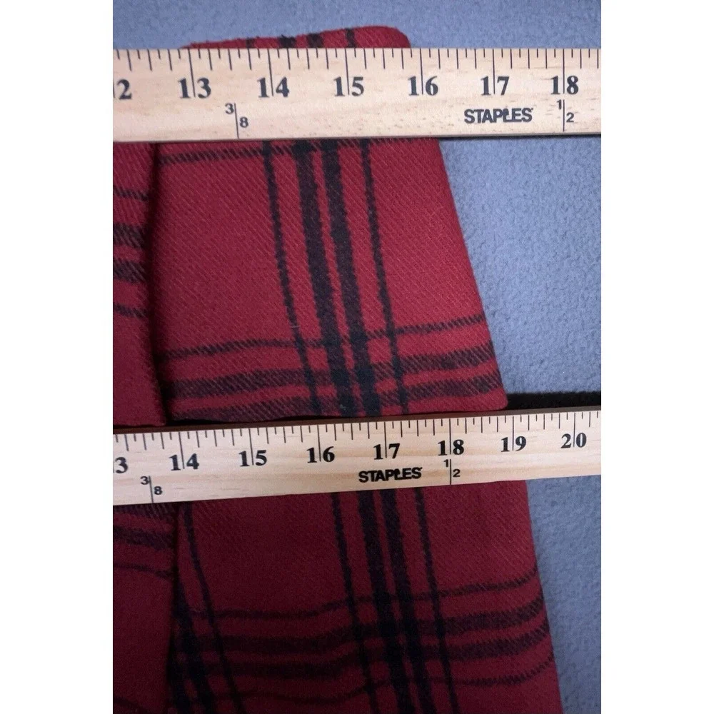 Dalia Mini Skirt 8 Red Black Plaid Wool Blend Lined Zip Pocket Casual Schoolgirl